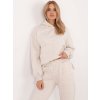 Smetanová dámská tepláková souprava s asymetrickou mikinou