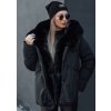 Černá dámská zimní bunda s kožíškem LUNAVI