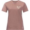 Růžové dámské tričko s krátkým rukávem Jack Nature Tee W