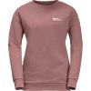Růžová dámská mikina Jack Wolfskin Essential Crewneck W (Velikost L)