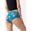 Smaragdové dámské klasické kalhoty s vyšším pasem Julimex Wild Rose Maxi (Velikost L, Barva smaragdová)