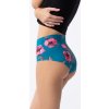 Smaragdové dámské klasické kalhoty s vyšším pasem Julimex Wild Rose Maxi (Velikost L, Barva smaragdová)