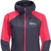 Černo-růžová dámská sportovní bunda Jack Wolfskin Morrobia 2l Jkt W
