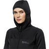 černá dámská funkční mikina Jack Wolfskin Hirschberg Hooded FZ W