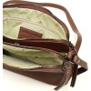 MARCO MAZZINI Hnědá dvoukomorová kožená crossbody kabelka