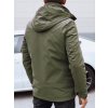 Pánská tmavě zelená zimní bunda s kapucí