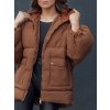 Hnědá dámská prošívaná oversize bunda PARIMA (Velikost ONE SIZE)