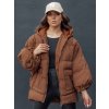 Hnědá dámská prošívaná oversize bunda PARIMA