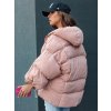 Růžová dámská prošívaná oversize bunda PARIMA