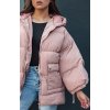 Růžová dámská prošívaná oversize bunda PARIMA