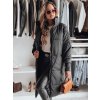 Černá dlouhá oversize bunda NADIA