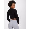 (Vel. M) Černý crop top s dlouhým rukávem