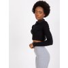 (Vel. M) Černý crop top s dlouhým rukávem