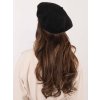 Černý vlněný dámský baret (Velikost ONE SIZE)