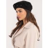 Černý vlněný dámský baret (Velikost ONE SIZE)
