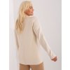 Světle béžový svetr se zipy