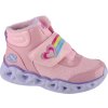 Pudrové dívčí svítící boty Skechers Heart Lights - Brilliant Rainbow