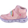 Pudrové dívčí svítící boty Skechers Heart Lights - Brilliant Rainbow