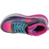 Šedo-růžové dívčí svítící zimní kotníkové tenisky Skechers Flutter Heart Lights - Simple Amor (Velikost 32)