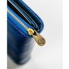 Vertikální dámská tmavě modrá kožená peněženka se zapínáním na patent Peterson Y733 (Velikost ONE SIZE)
