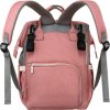 Růžovo-šedý dámský batoh pro maminku Peterson