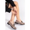 Hnědé mokasíny loafersy s koženou stélkou
