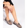 Hnědé mokasíny loafersy s koženou stélkou