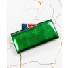 Zelená dámská peněženka z lakované kůže na patentku Peterson Y736