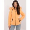 Světle oranžová přechodová bunda s odepínací kapucí (Velikost S)
