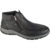 Černé pánské kožené kotníkové boty Rieker Booties