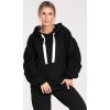 Černá dámská bavlněná mikina s kapucí