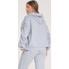 Šedá dámská bavlněná mikina s kapucí