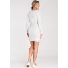Světle šedé dámské sportovní šaty s dlouhým rukávem