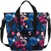 Rovicky Černo-modrá vzorovaná textilní shopper kabelka