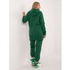 Tmavě zelená dámská tepláková souprava s crop-topem