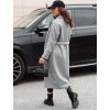 Šedý dámský dlouhý oversize kabát CAMELLYN (Velikost ONE SIZE)