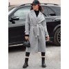 Šedý dámský dlouhý oversize kabát CAMELLYN (Velikost ONE SIZE)