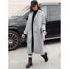 Šedý dámský dlouhý oversize kabát CAMELLYN (Velikost ONE SIZE)