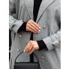 Šedý dámský dlouhý oversize kabát CAMELLYN (Velikost ONE SIZE)