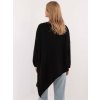Černý dámský asymetrický svetr s výstřihem