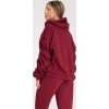 Bordó dámská bavlněná mikina s kapucí