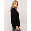 Černý dámský oversize svetr s lesklou nití
