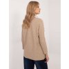 Béžový dámský oversize svetr s lesklou nití