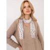 Béžový dámský oversize svetr s lesklou nití