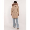 Béžová dámská dlouhá zimní prošívaná bunda