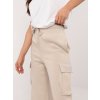 Béžové zateplené teplákové cargo kalhoty