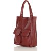 MARCO MAZZINI Červená shopper bag s kapsami (Velikost ONE SIZE)