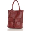MARCO MAZZINI Červená shopper bag s kapsami (Velikost ONE SIZE)