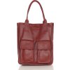 MARCO MAZZINI Červená shopper bag s kapsami (Velikost ONE SIZE)