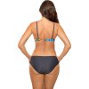 Šedo-oranžové vzorované push-up bikiny Aulina